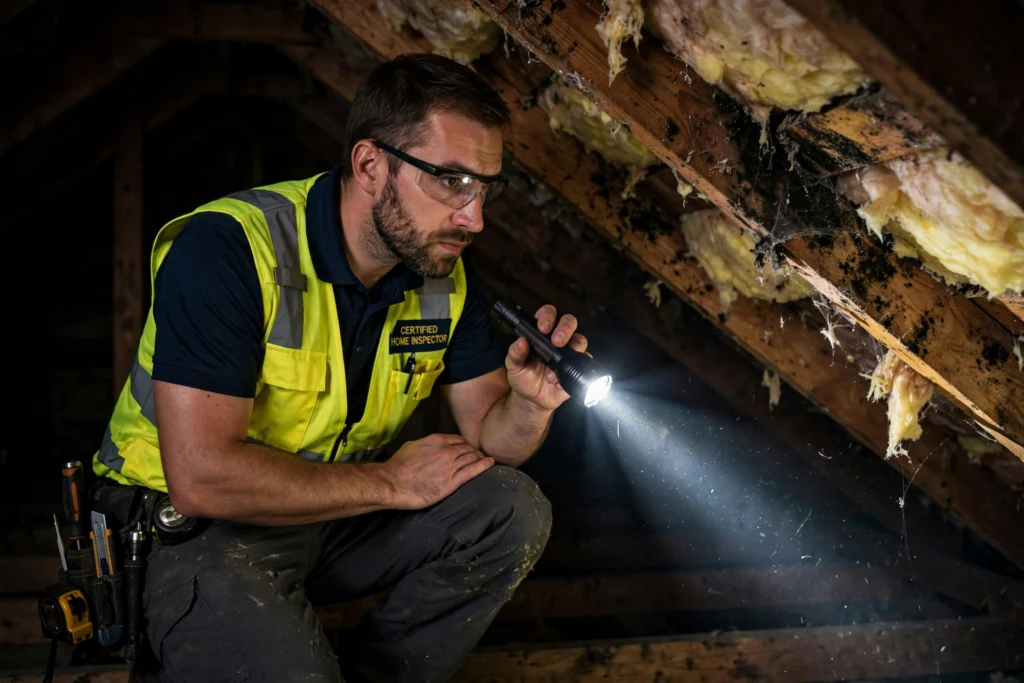 Professional attic mold inspection in Pasadena