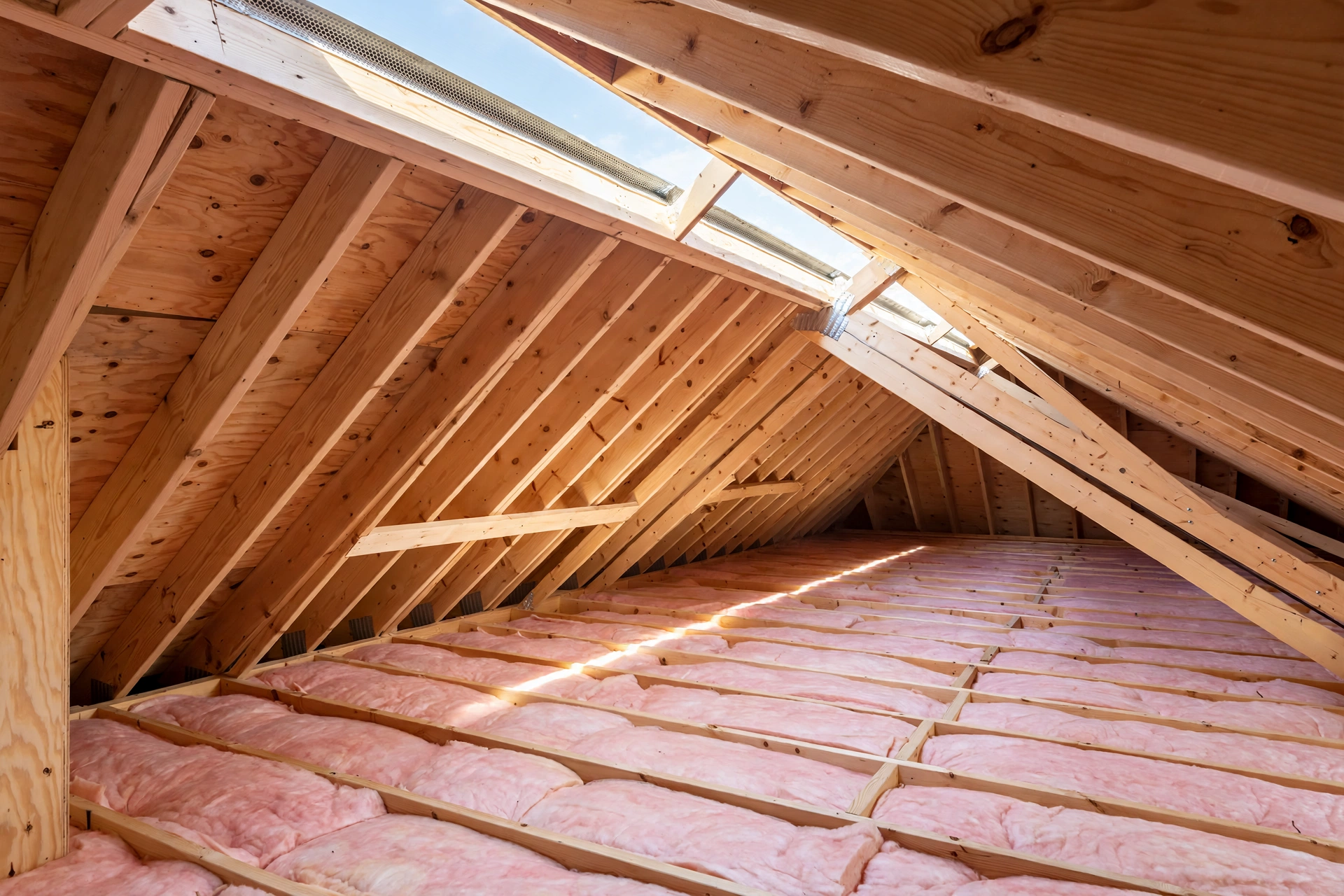 Clean well-ventilated attic in Pasadena home