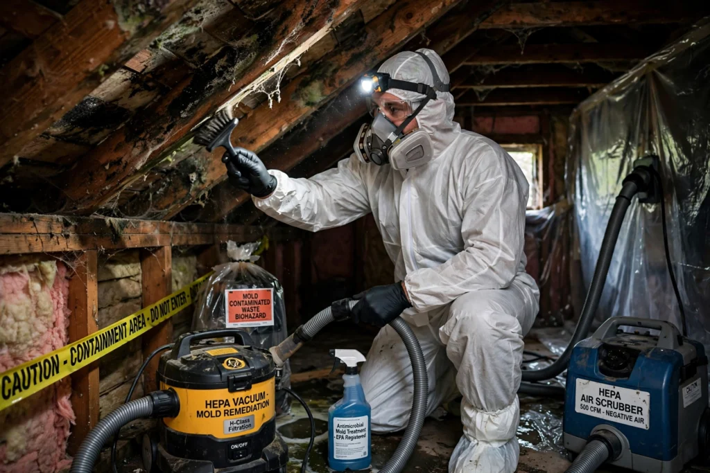 Professional attic mold removal specialist